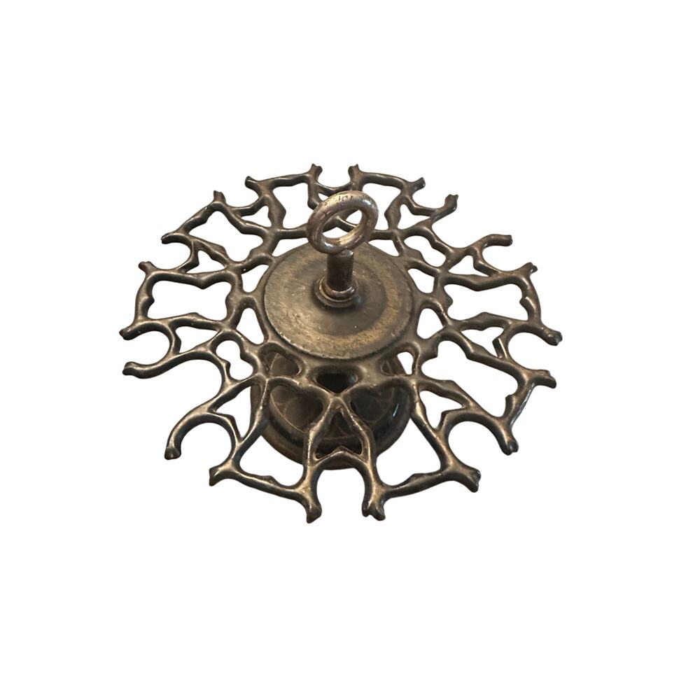 Vintage Victorian-era Office Organization Cast Iron Rubber Stamp Carousel Holder